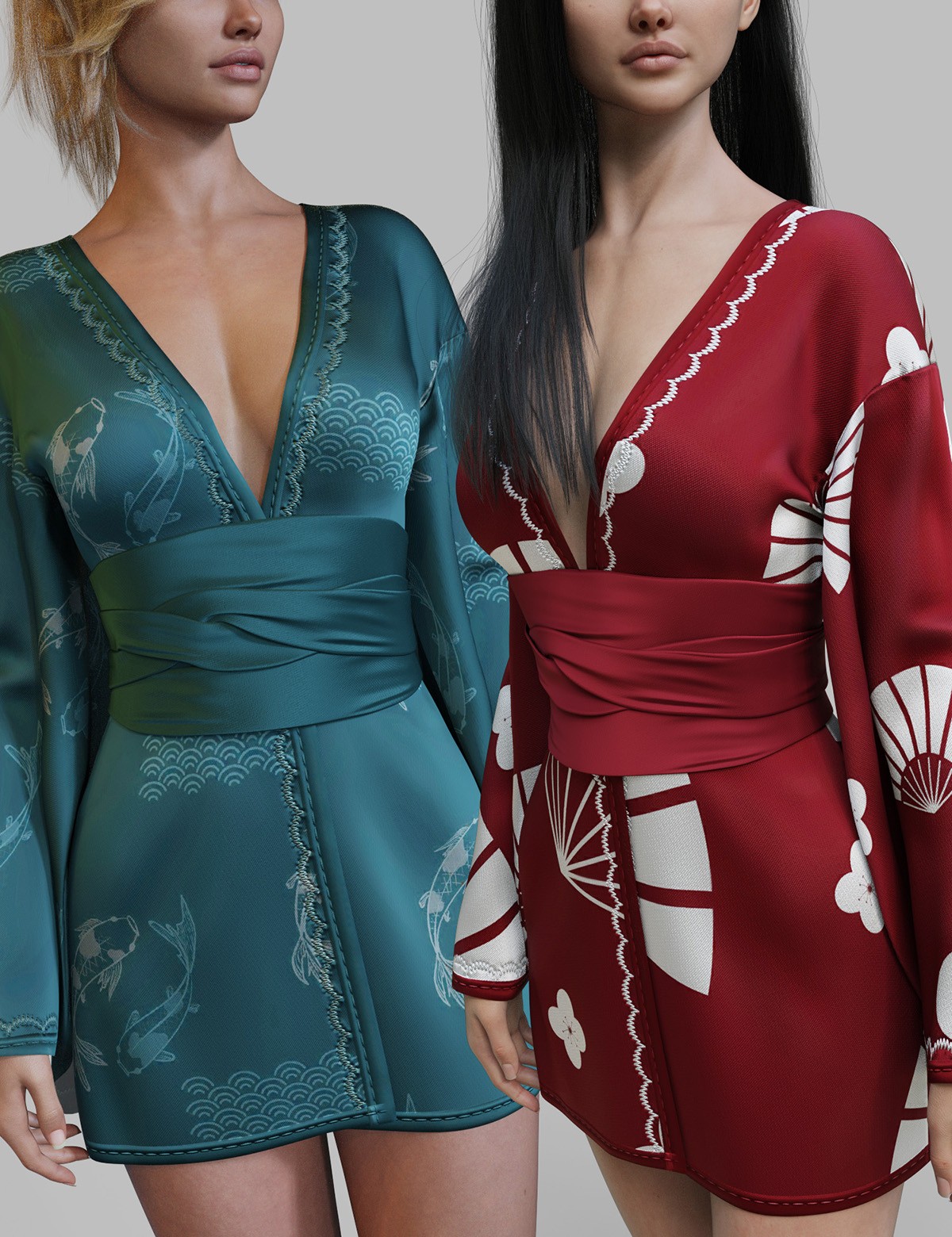 Vision for dForce Petals Short Robe G8-8.1F by N/A
