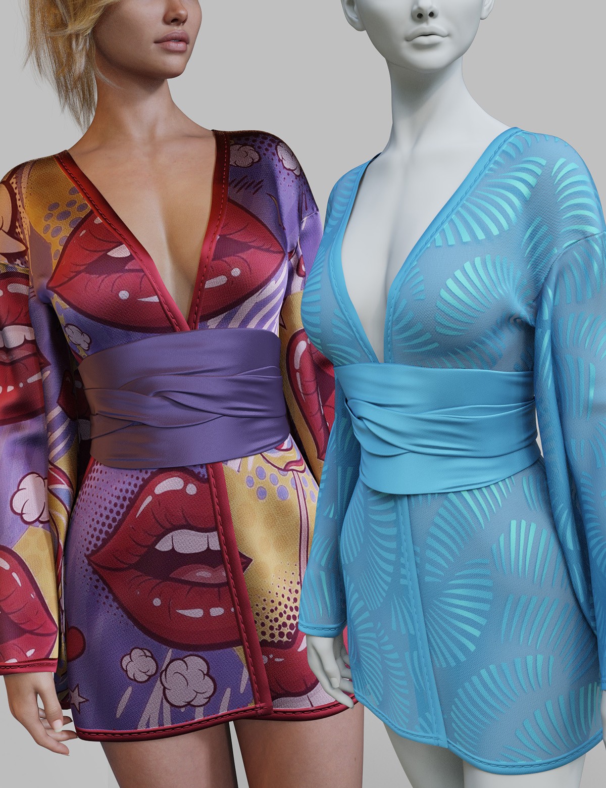 Vision for dForce Petals Short Robe G8-8.1F by N/A