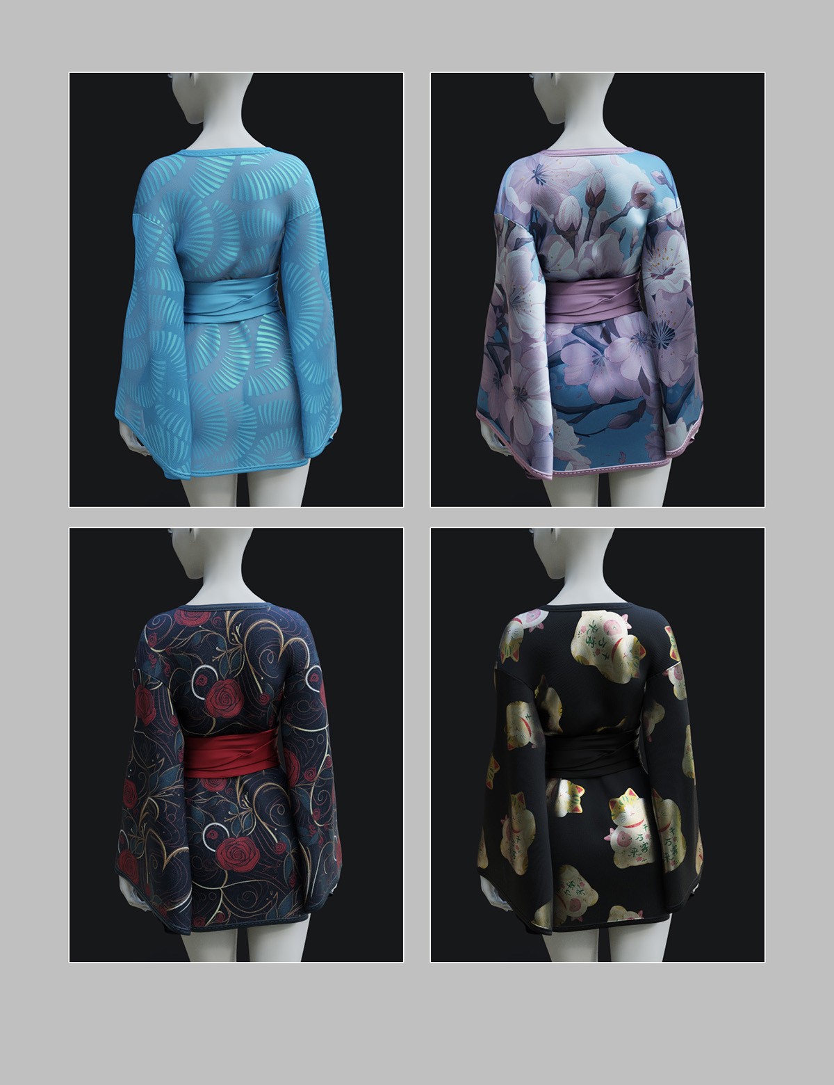 Vision for dForce Petals Short Robe G8-8.1F by N/A