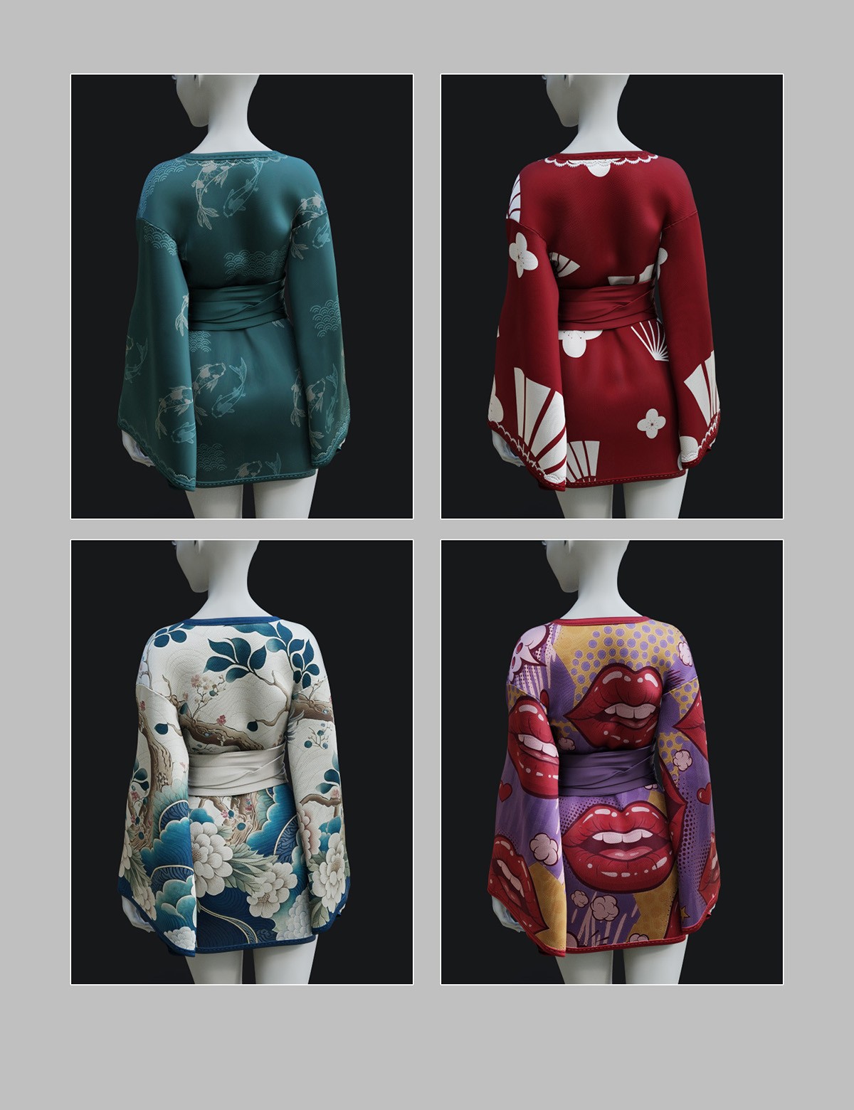 Vision for dForce Petals Short Robe G8-8.1F by N/A