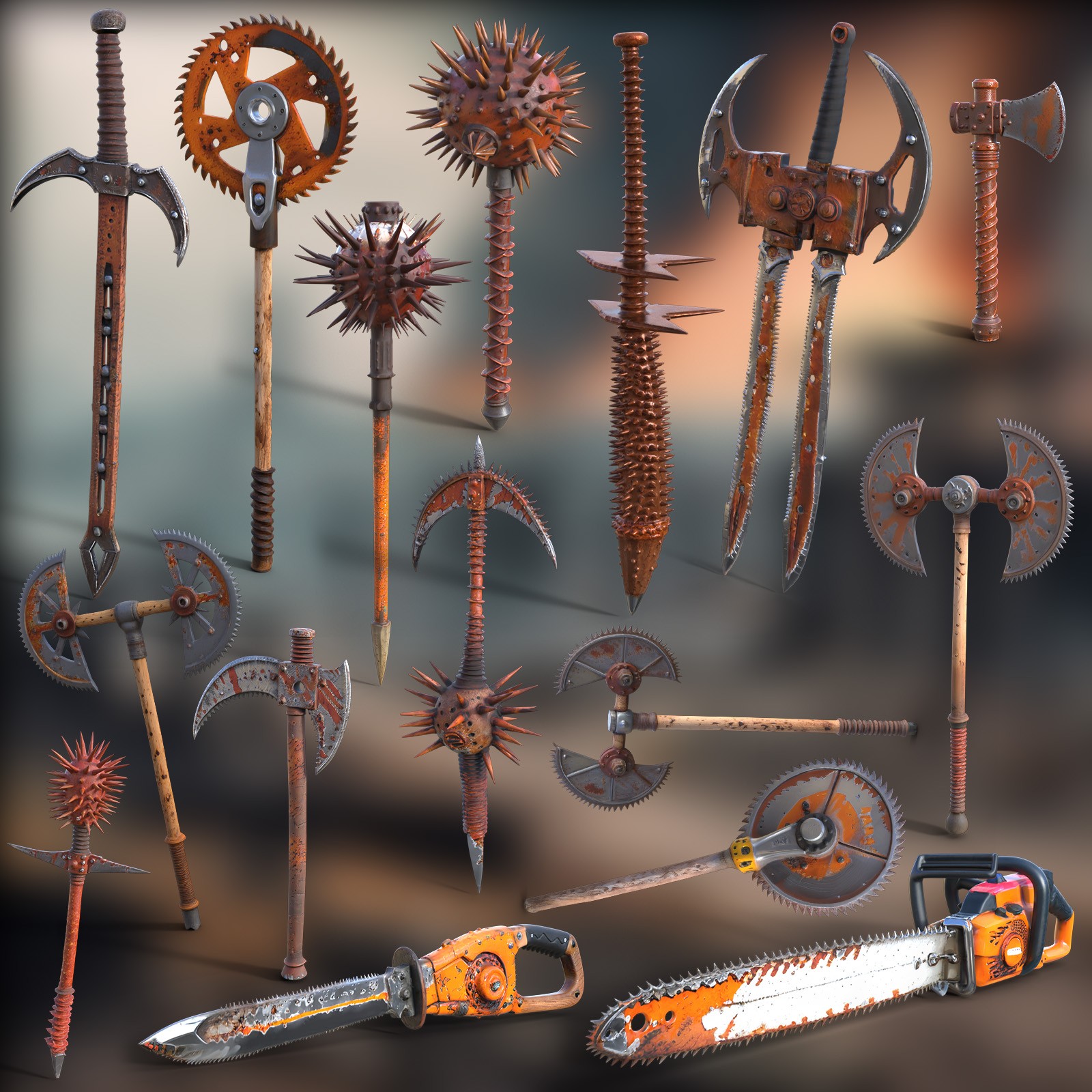 Post-Apocalyptic Hand Weapons by N/A