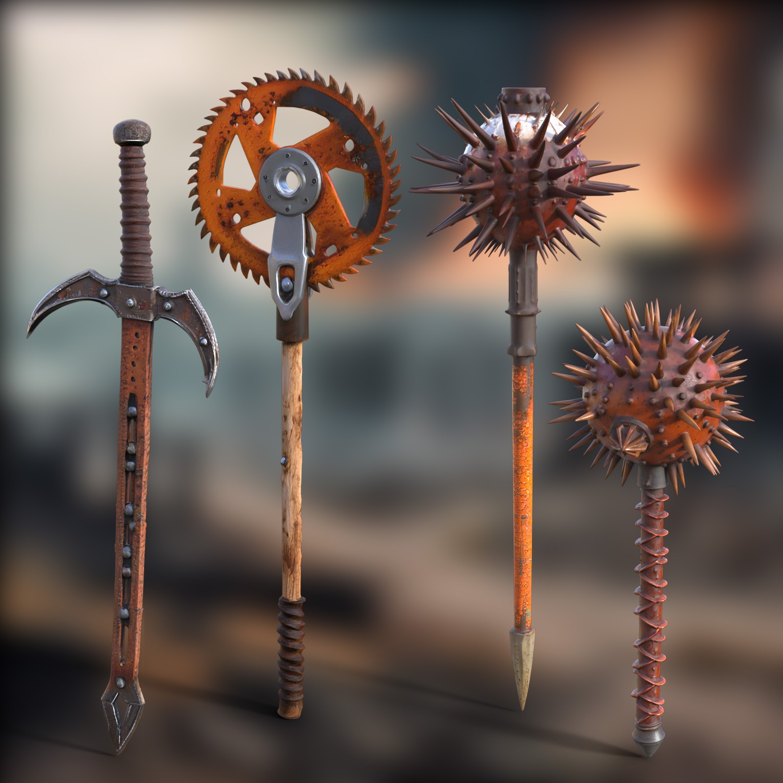 Post-Apocalyptic Hand Weapons by N/A