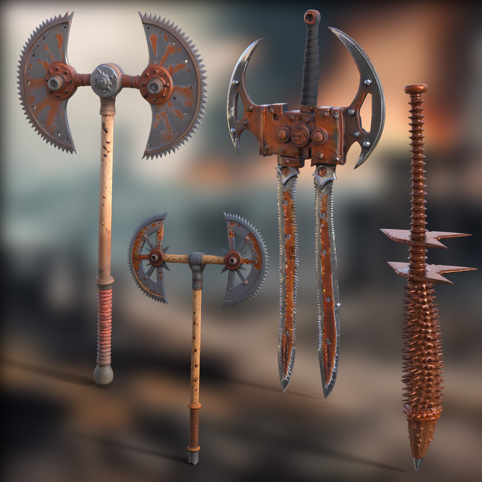 Post-Apocalyptic Hand Weapons by N/A