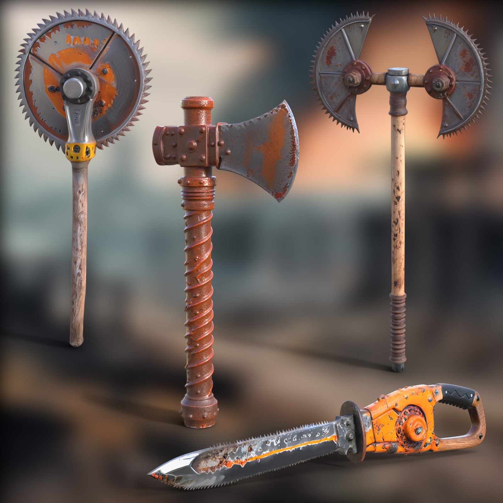 Post-Apocalyptic Hand Weapons by N/A