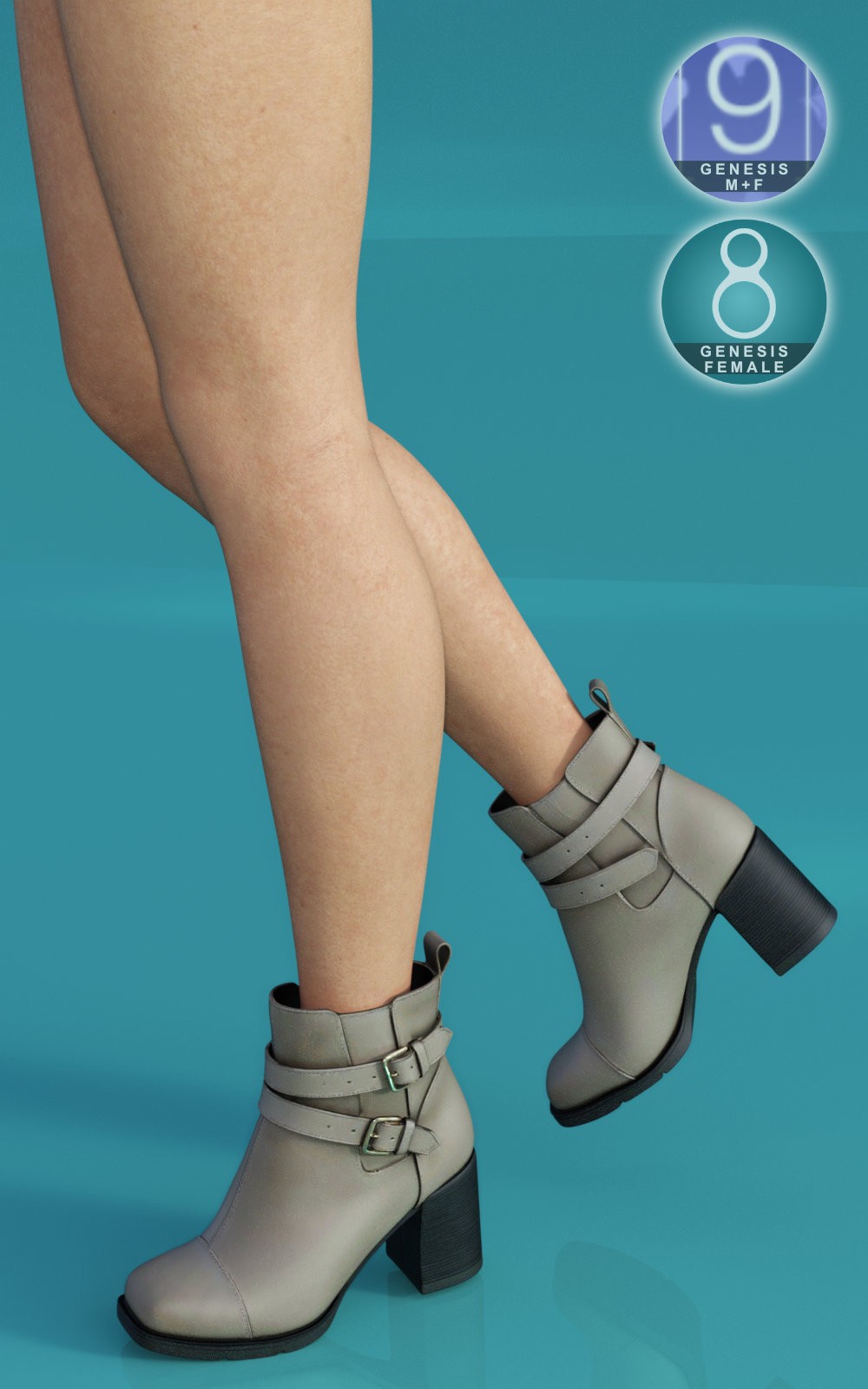 Two Straps Ankle Boots Premium Pack by N/A