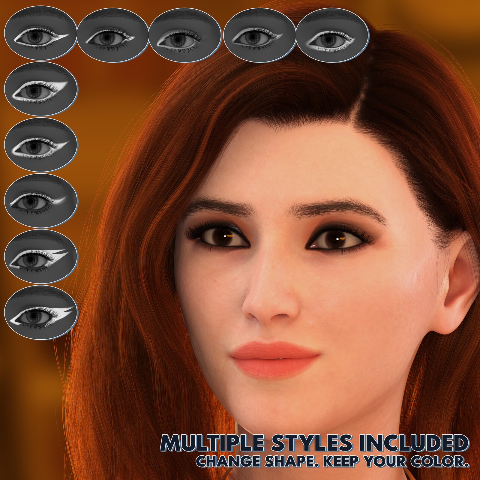 DD Makeup Editor - Iray Uber Skin Makeup System for Genesis 9 by N/A