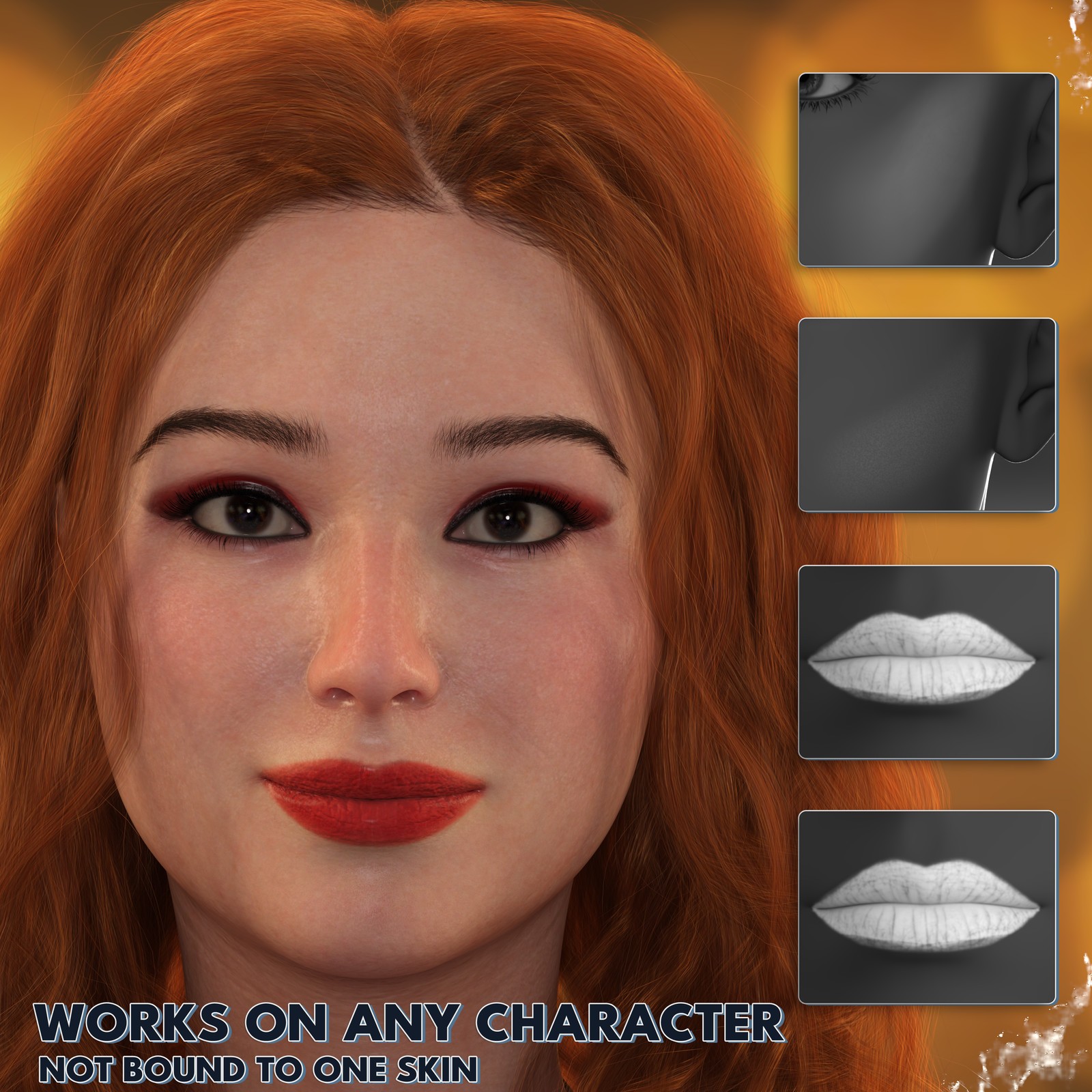 DD Makeup Editor - Iray Uber Skin Makeup System for Genesis 9 by N/A