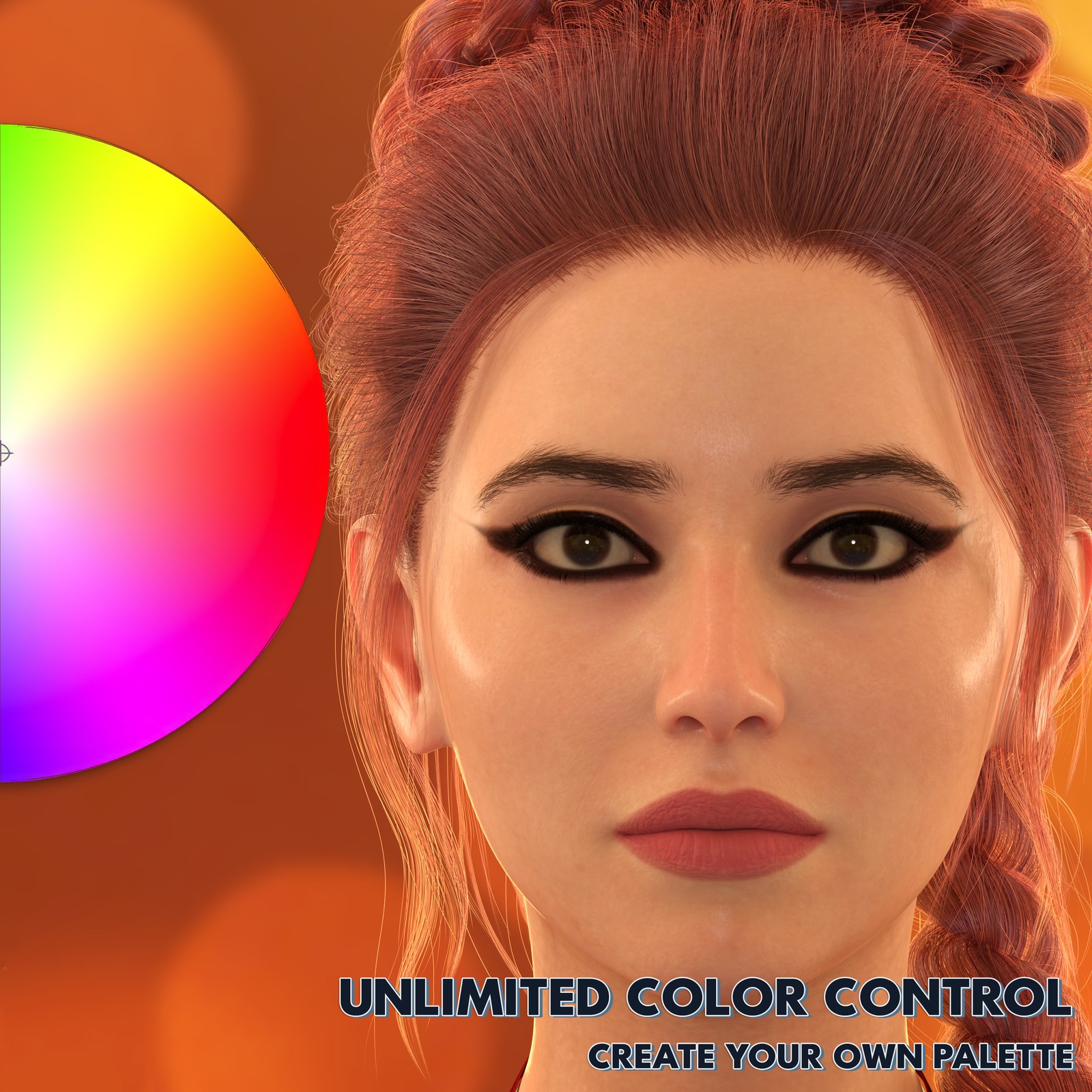 DD Makeup Editor - Iray Uber Skin Makeup System for Genesis 9 by N/A