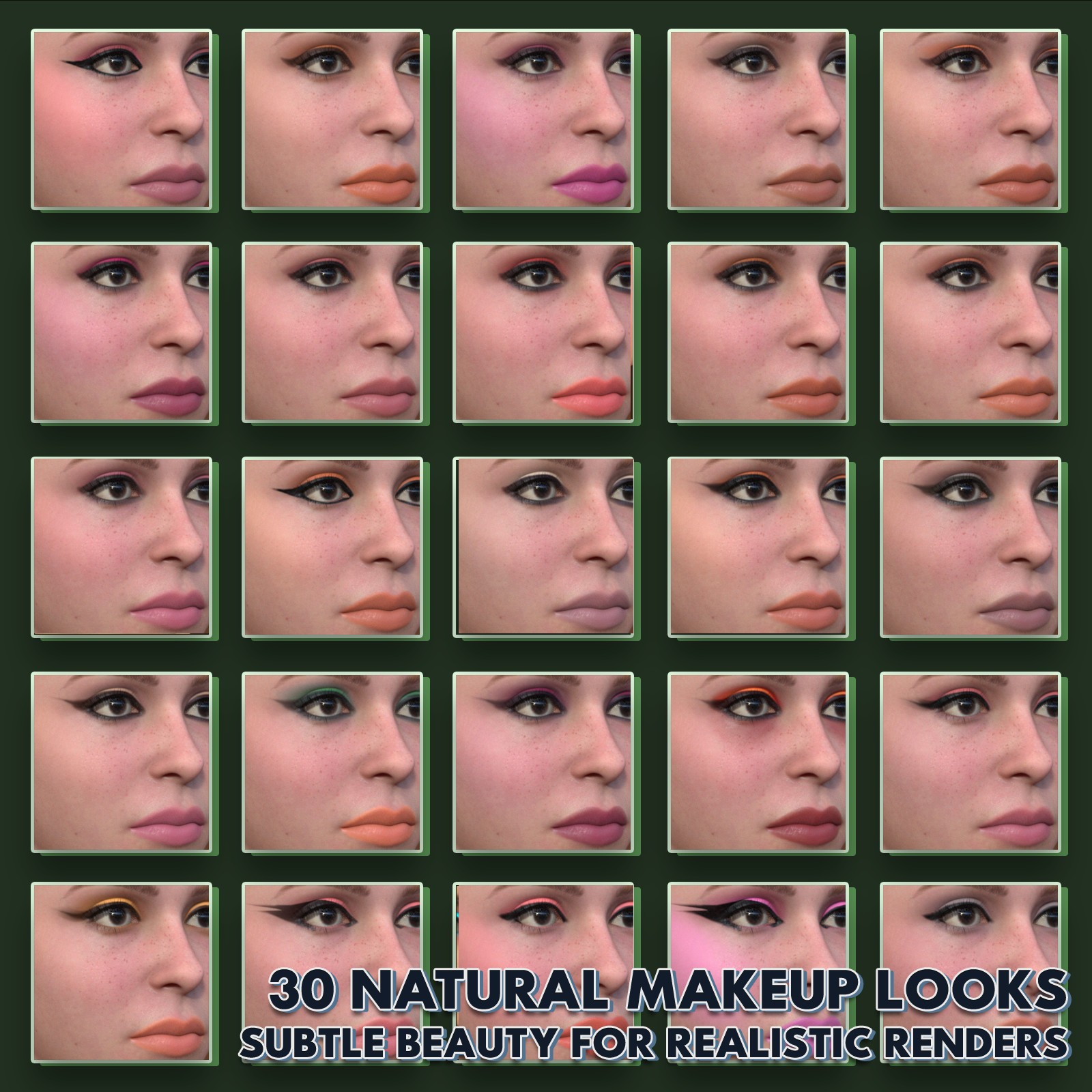 DD Makeup Editor - Iray Uber Skin Makeup System for Genesis 9 by N/A