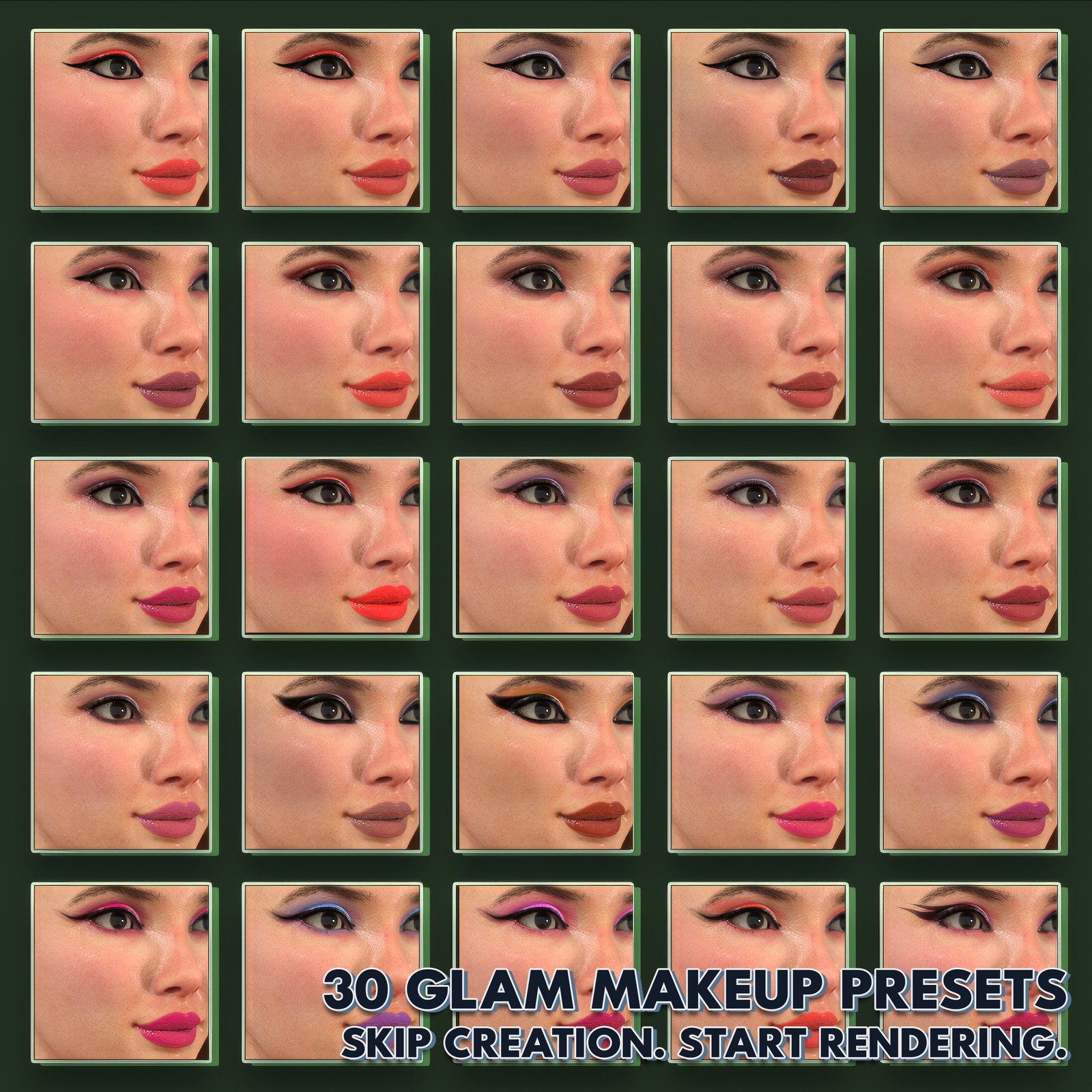 DD Makeup Editor - Iray Uber Skin Makeup System for Genesis 9 by N/A