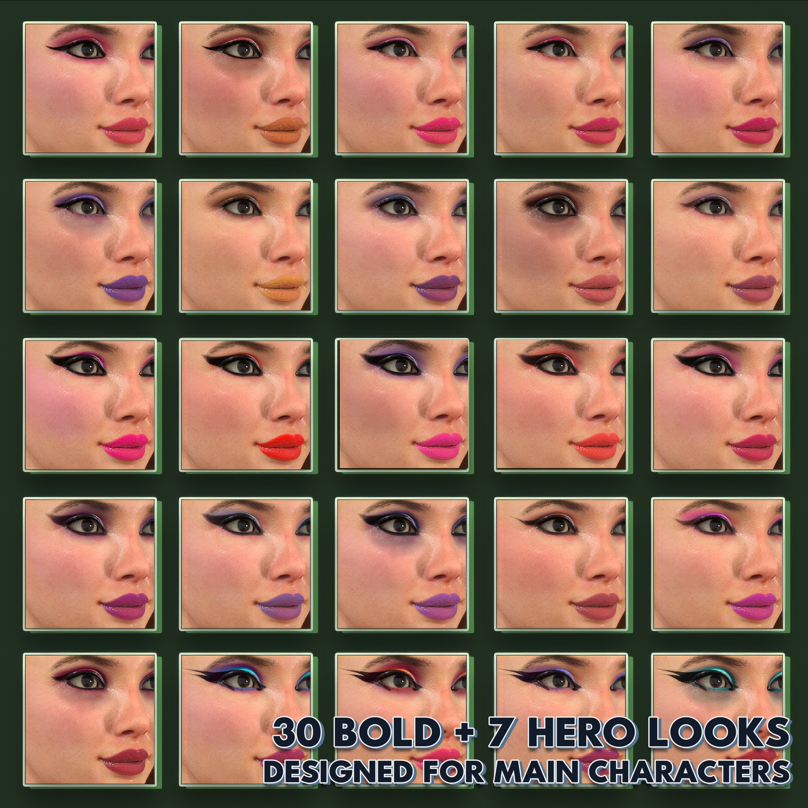 DD Makeup Editor - Iray Uber Skin Makeup System for Genesis 9 by N/A