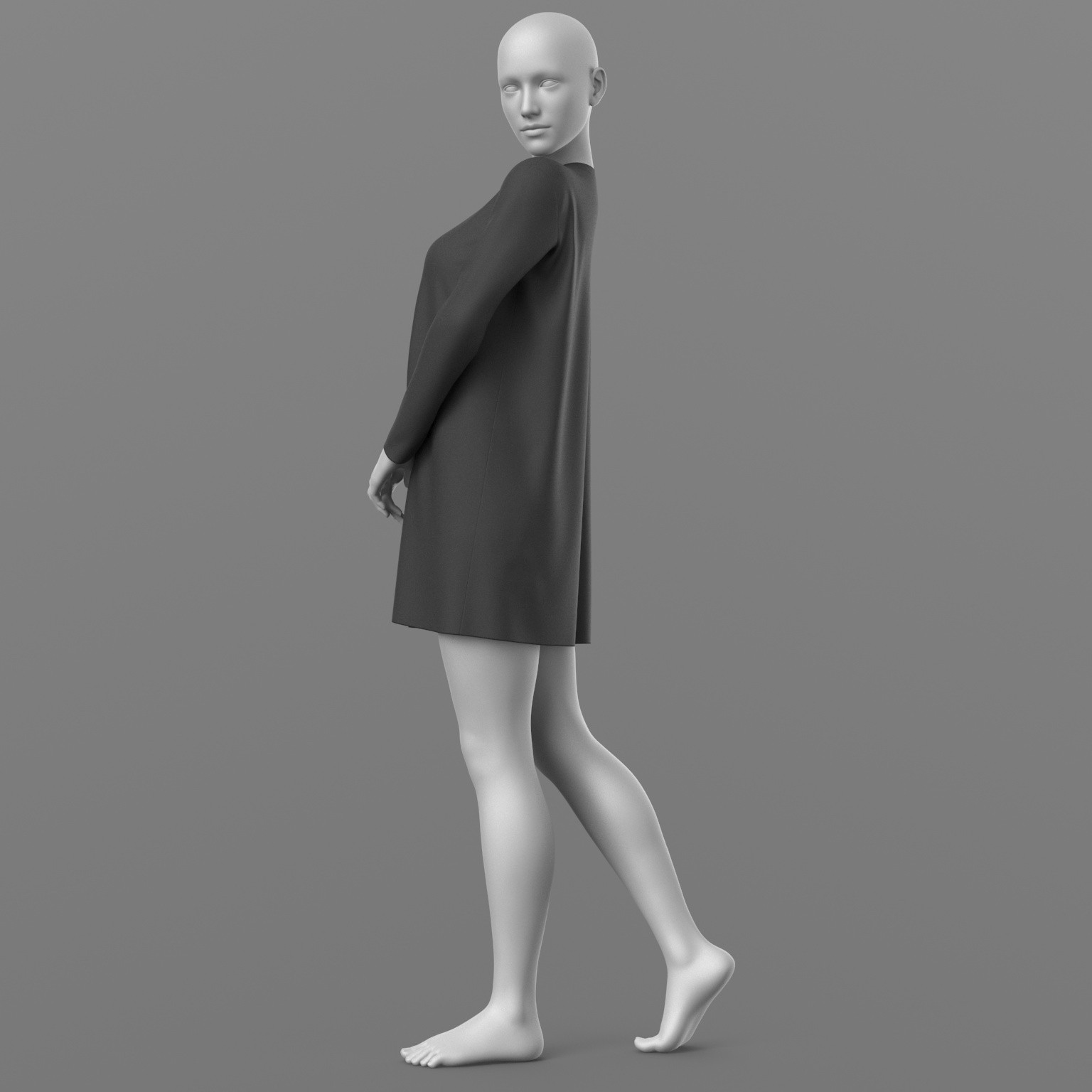 Short Dress 6v and Tights Stockings G8 Female by N/A