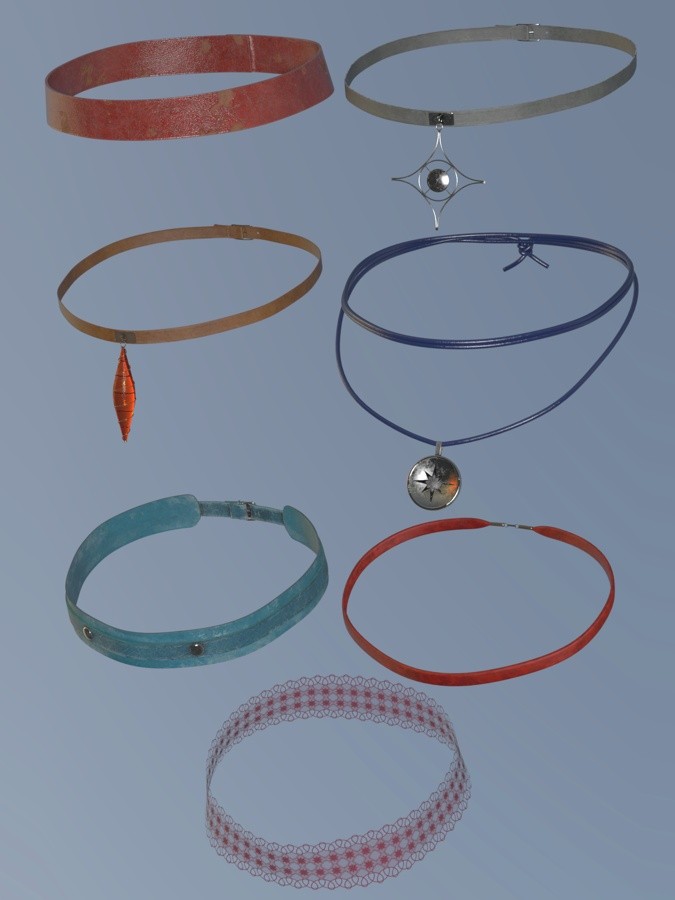 HF3D Neckwear Collection 1 for G8F and G9 by N/A