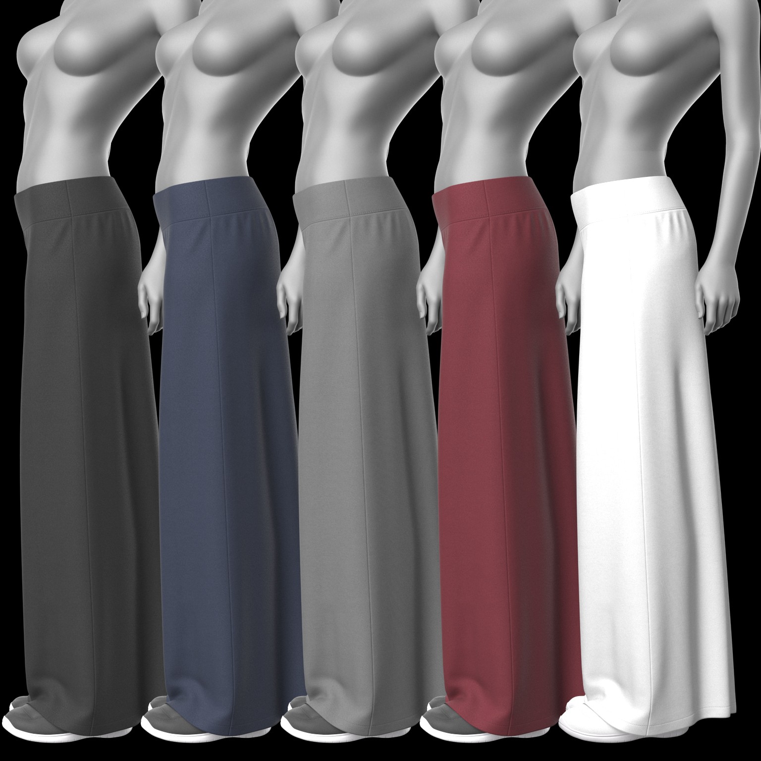 Bandage Top Wide Trousers and Sneakers 2v G8 Female by N/A