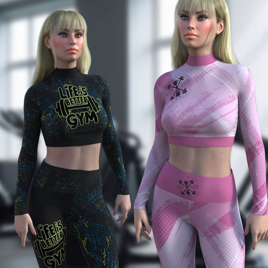 DA-Gym for Leggings and Long Sleeve Top G8 Female by ElenaShvets by N/A