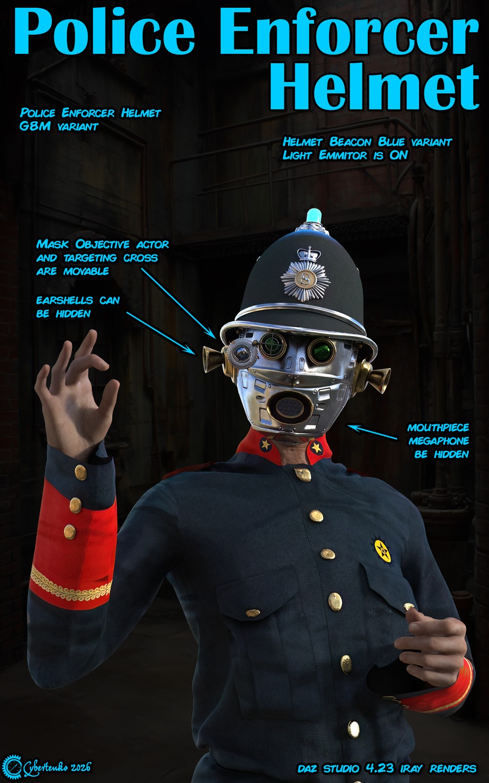 Police Enforcer Helmet for Daz by N/A