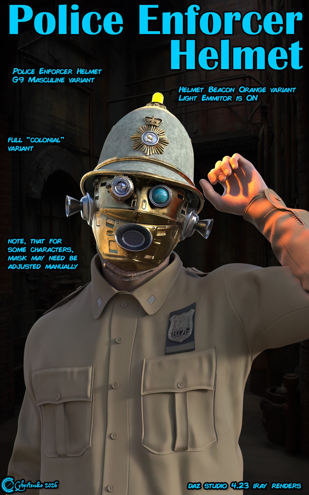 Police Enforcer Helmet for Daz by N/A