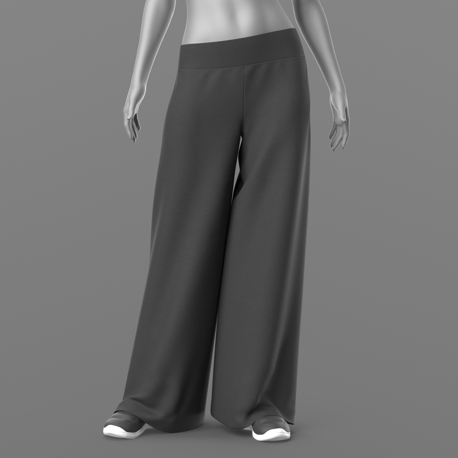 Wide Trousers Sneakers 2v Short Sweater G8 Female by N/A