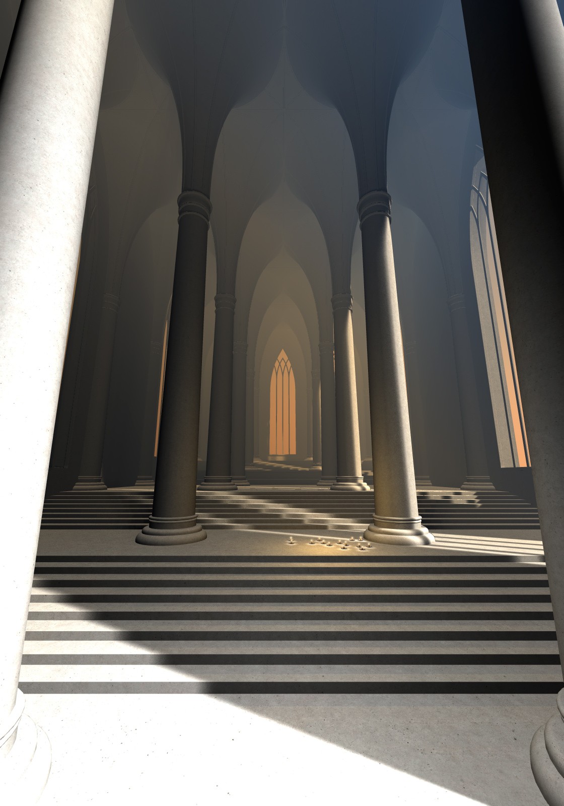 Futuristic architecture for Poser by N/A