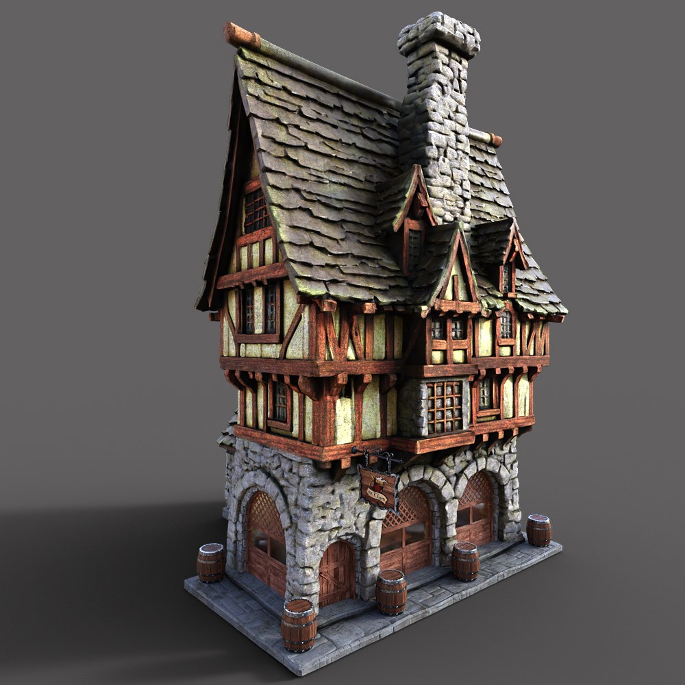 Medieval Tavern for Daz Studio by N/A