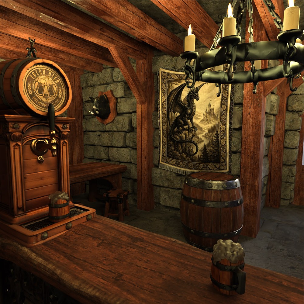 Medieval Tavern for Daz Studio by N/A