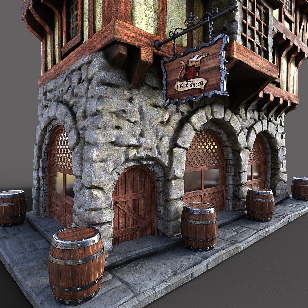 Medieval Tavern for Daz Studio by N/A
