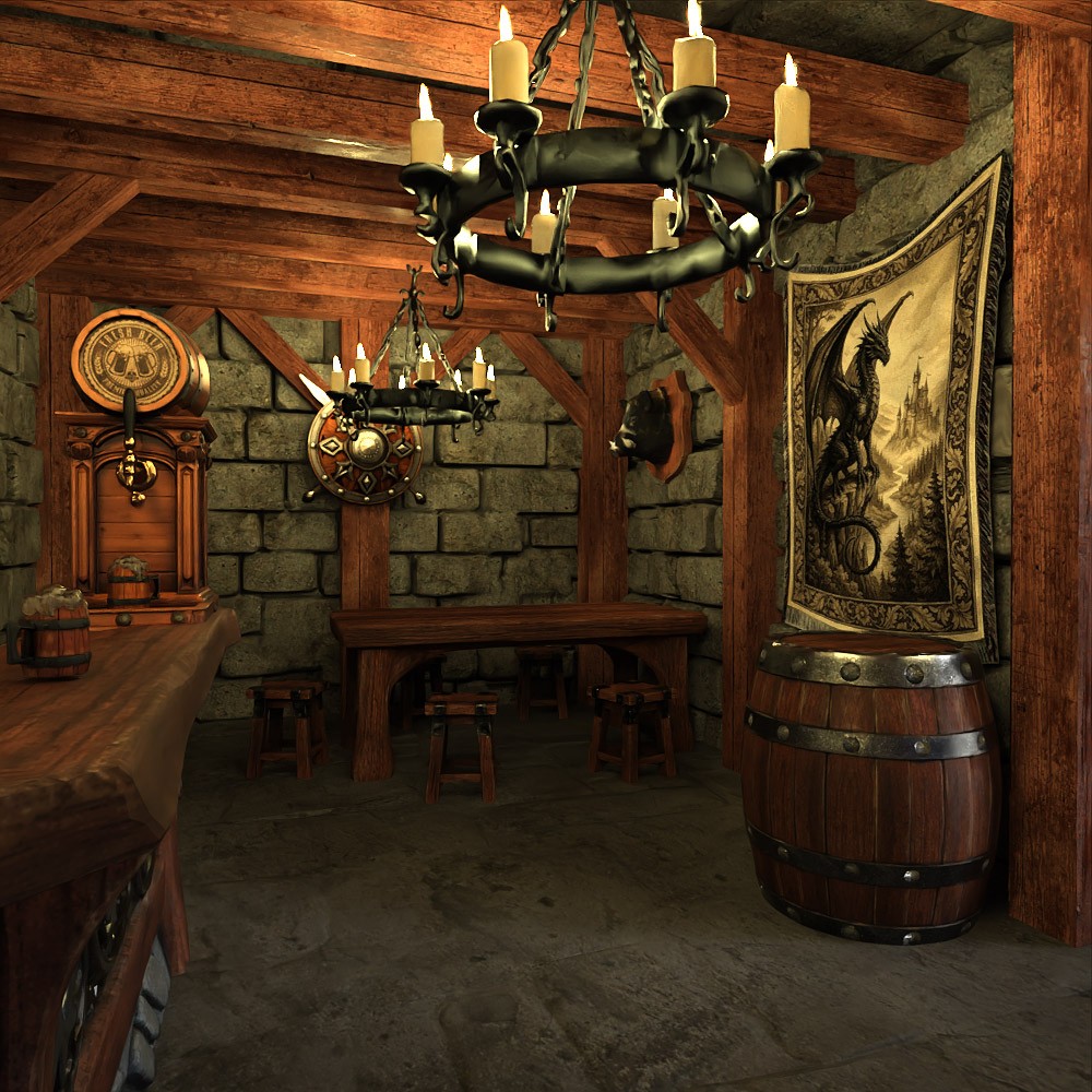 Medieval Tavern for Daz Studio by N/A