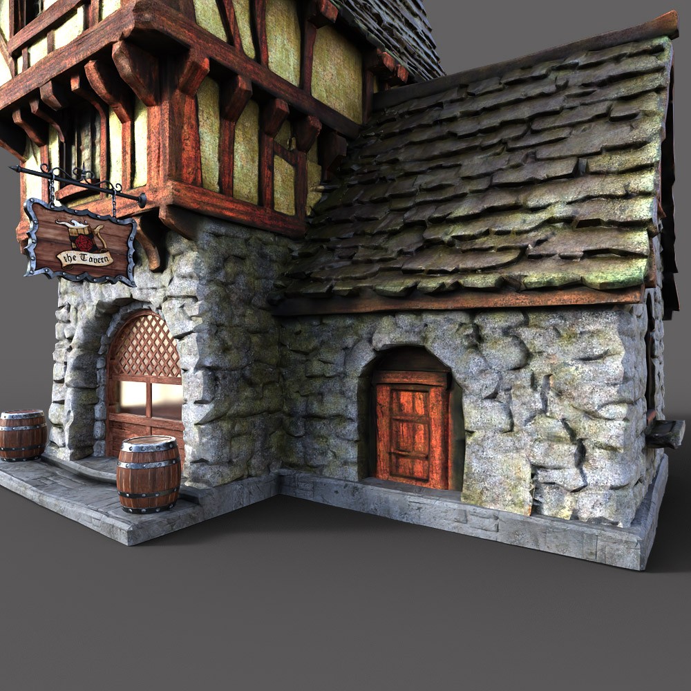 Medieval Tavern for Daz Studio by N/A