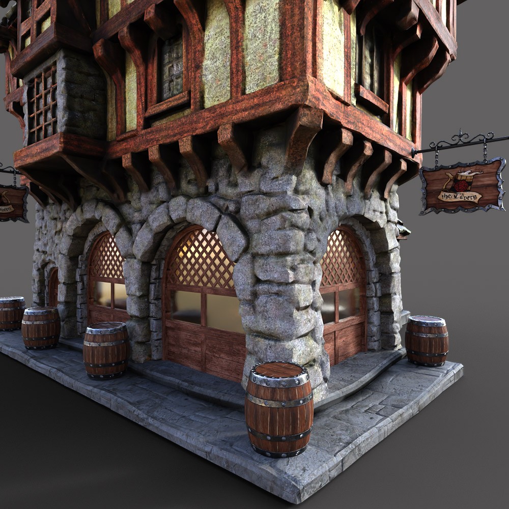 Medieval Tavern for Daz Studio by N/A