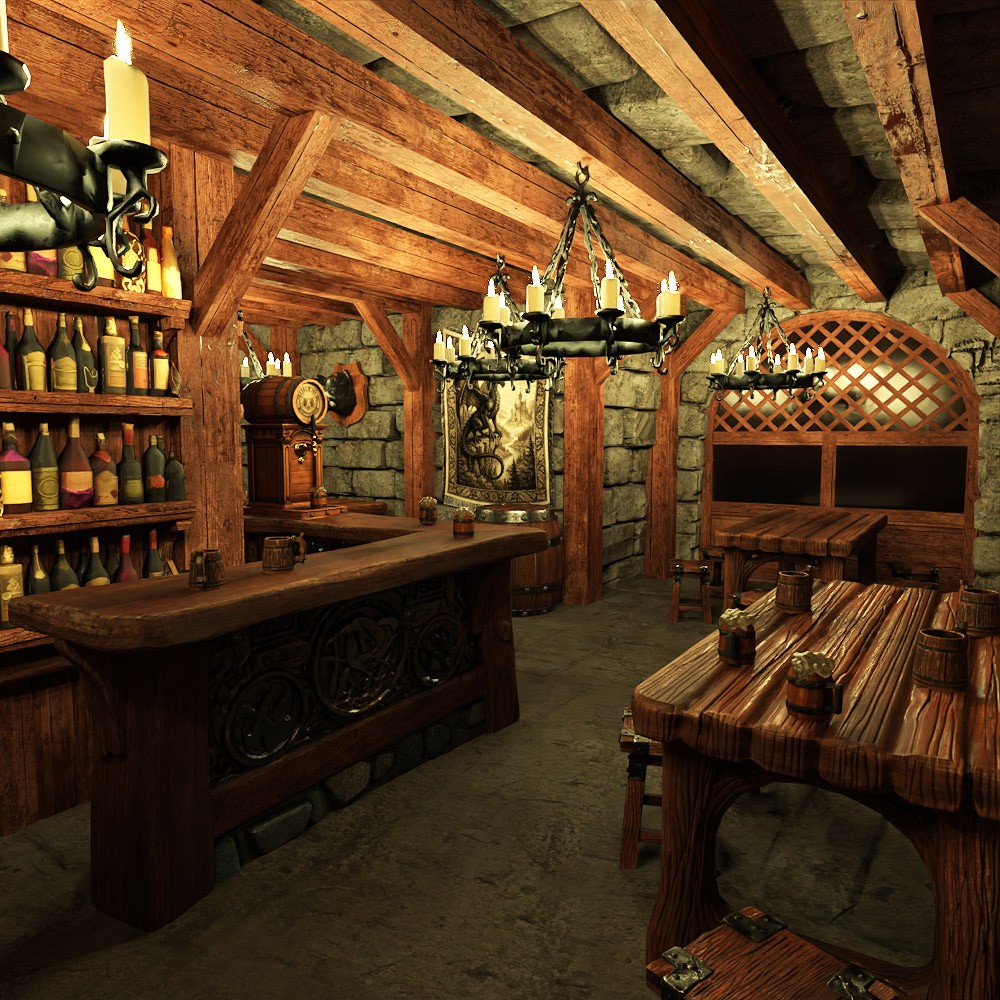 Medieval Tavern for Daz Studio by N/A