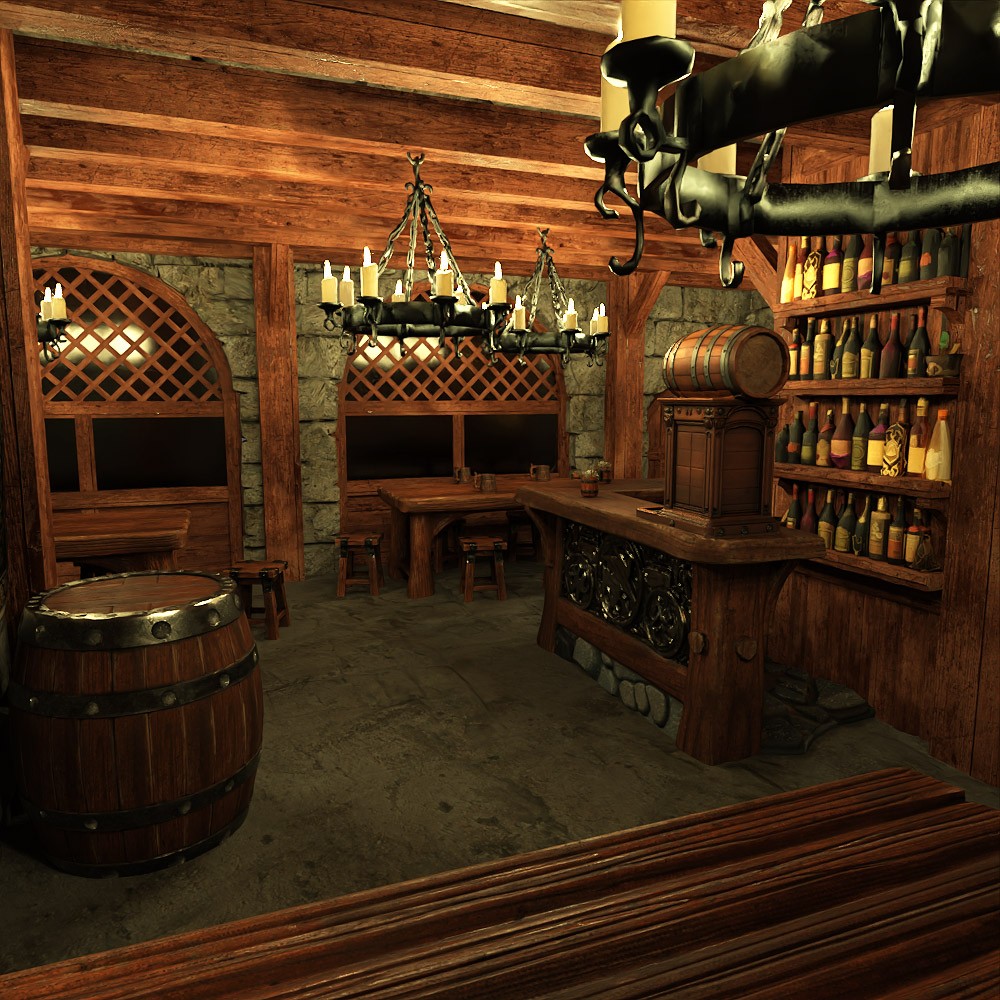 Medieval Tavern for Daz Studio by N/A