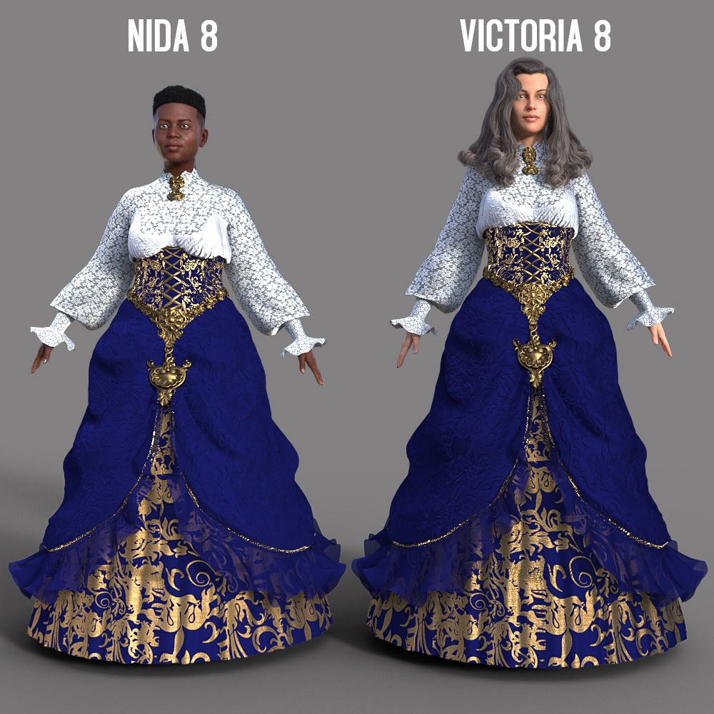 Victorian Noble Dress for G8F by N/A