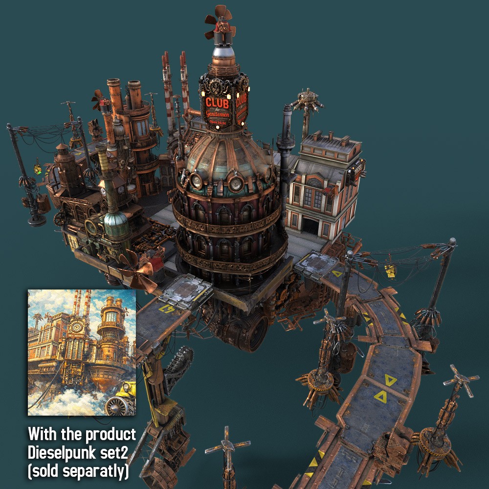 DieselPunk World - Set 4 for Daz Studio by N/A