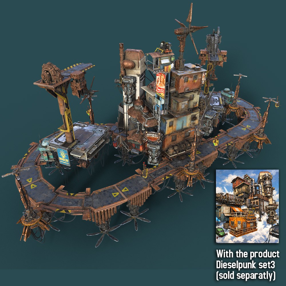 DieselPunk World - Set 4 for Daz Studio by N/A