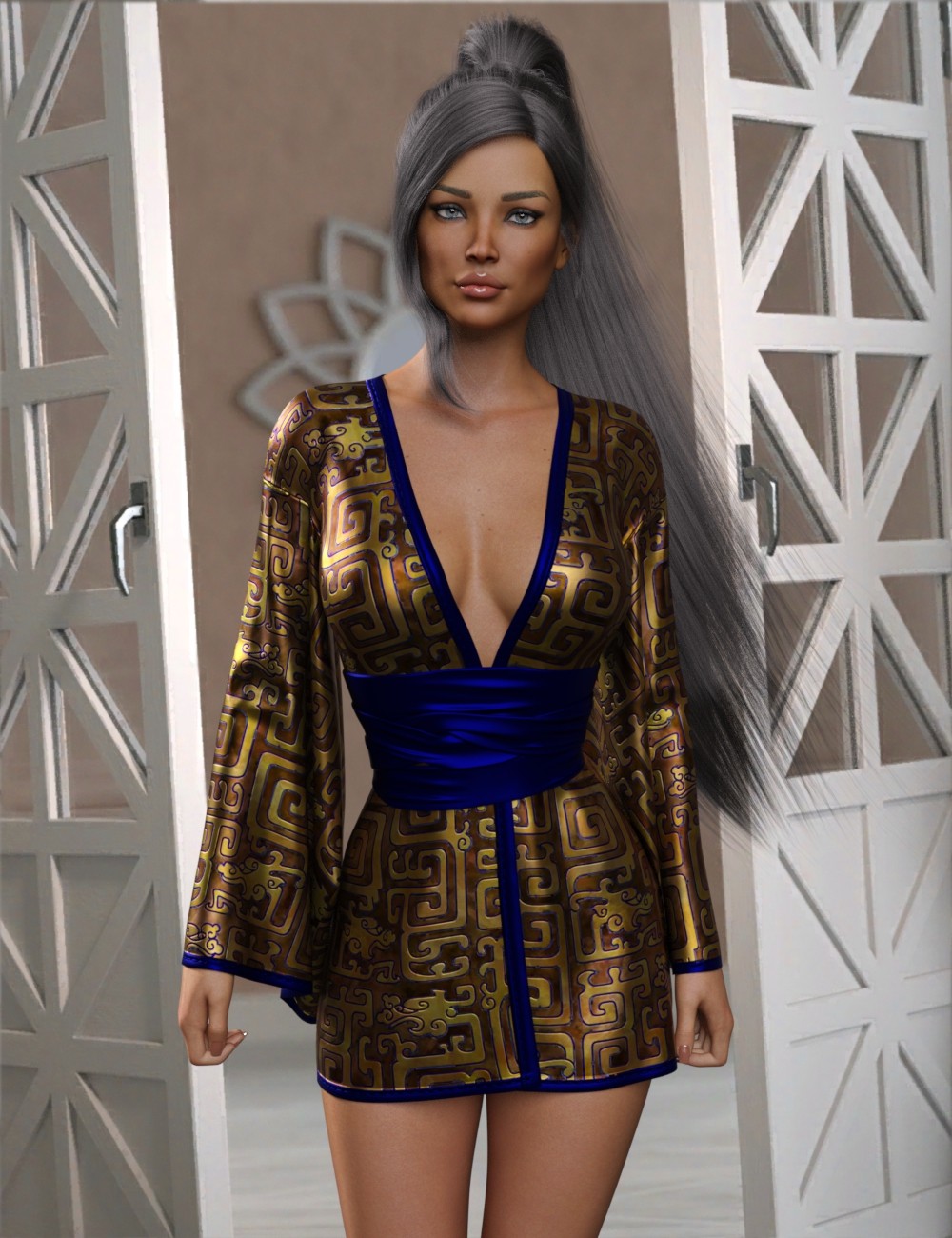 VERSUS - dForce Petals Short Robe for Genesis 8,8.1 Female by N/A