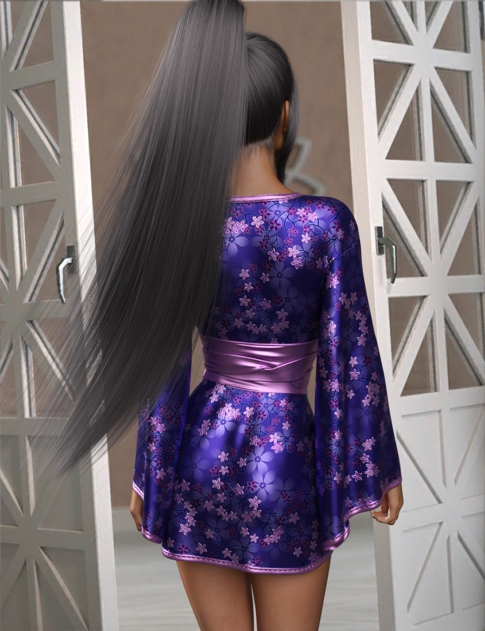 VERSUS - dForce Petals Short Robe for Genesis 8,8.1 Female by N/A
