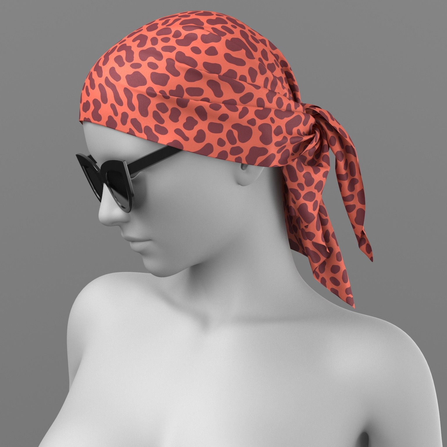 Headscarf Bandana and Sunglasses 02v G8 Female by N/A