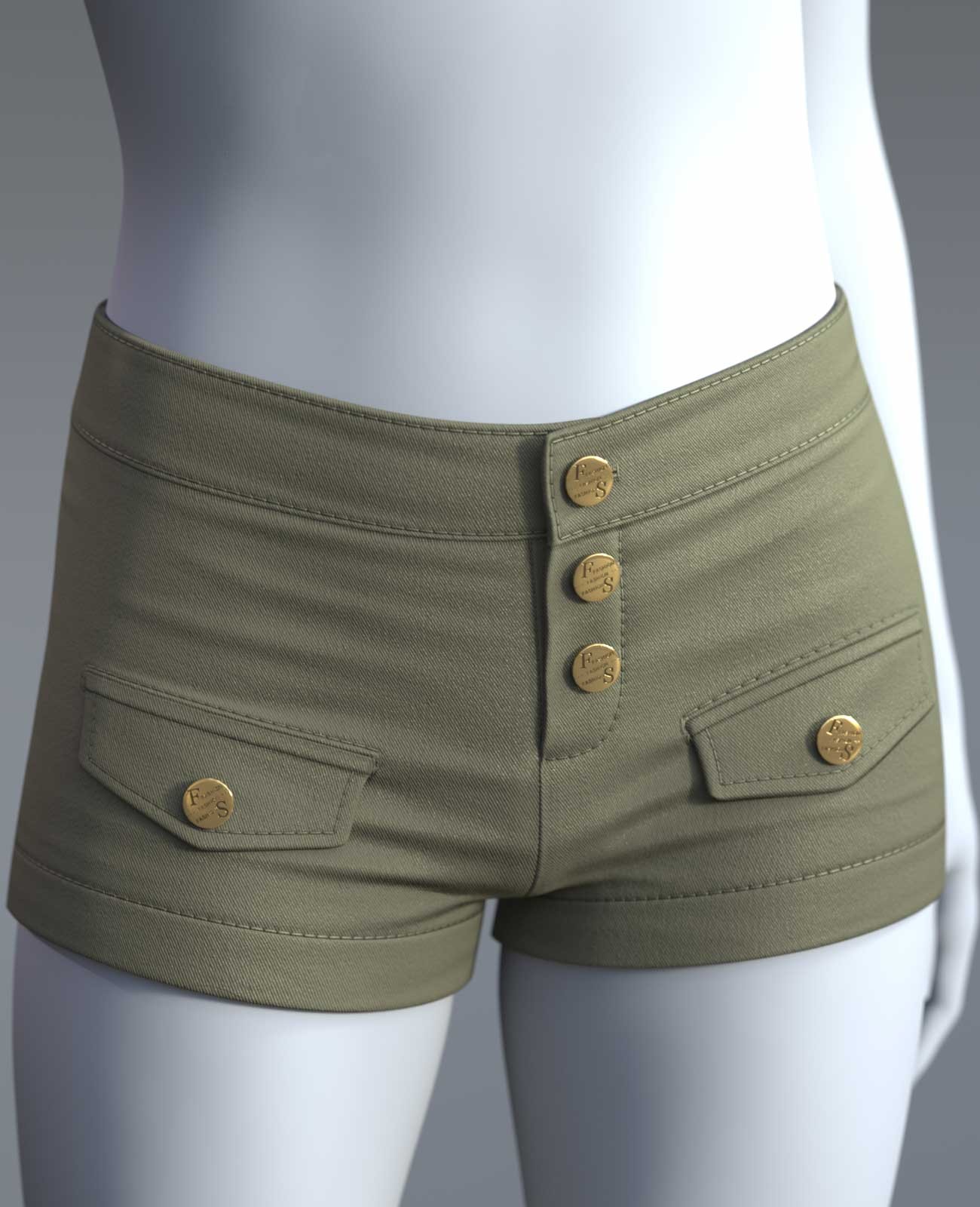 Cai Bodycon Shorts for Genesis 9 by N/A