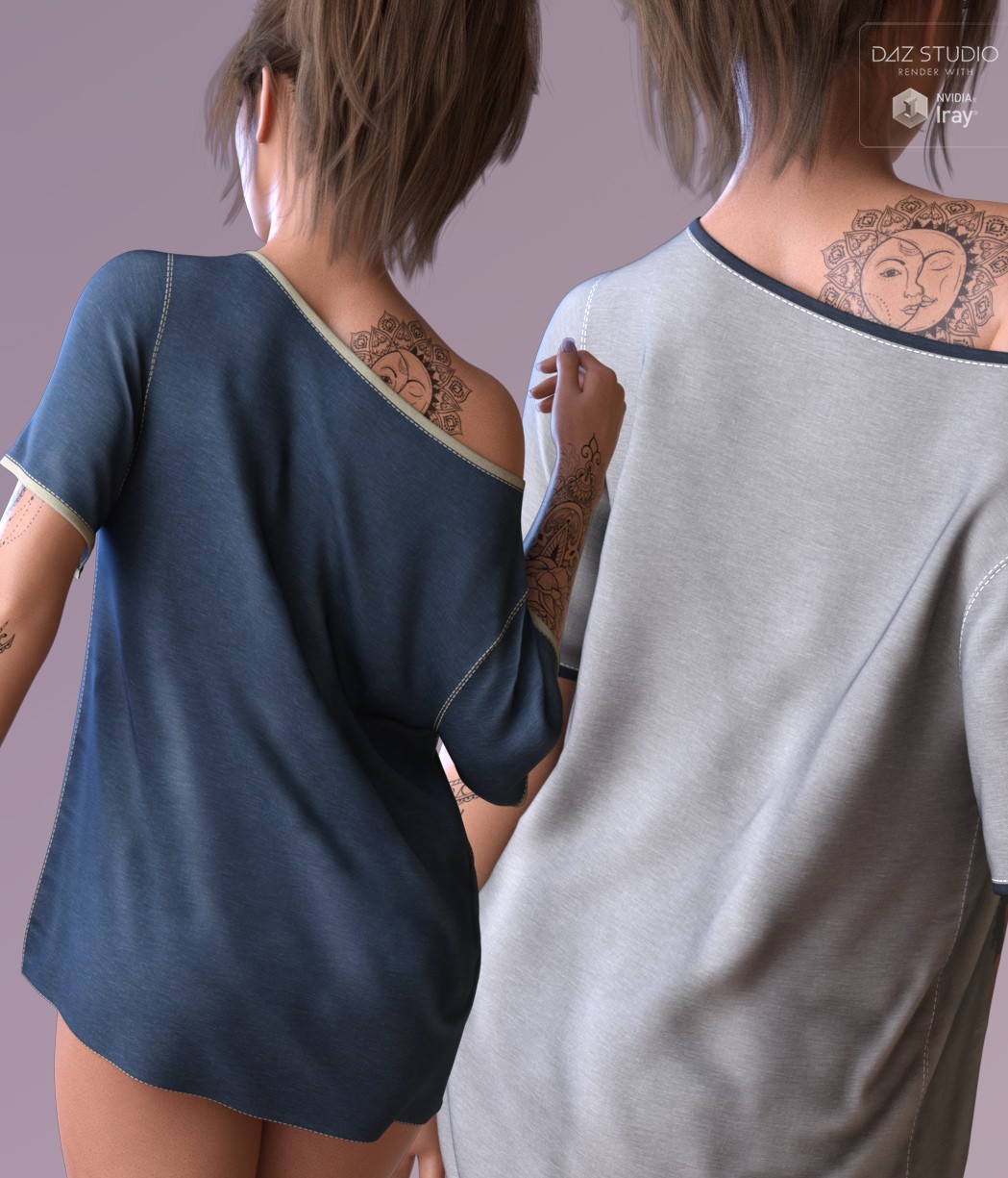 Trendy Textures for dForce Lounge Tee and Panty by N/A