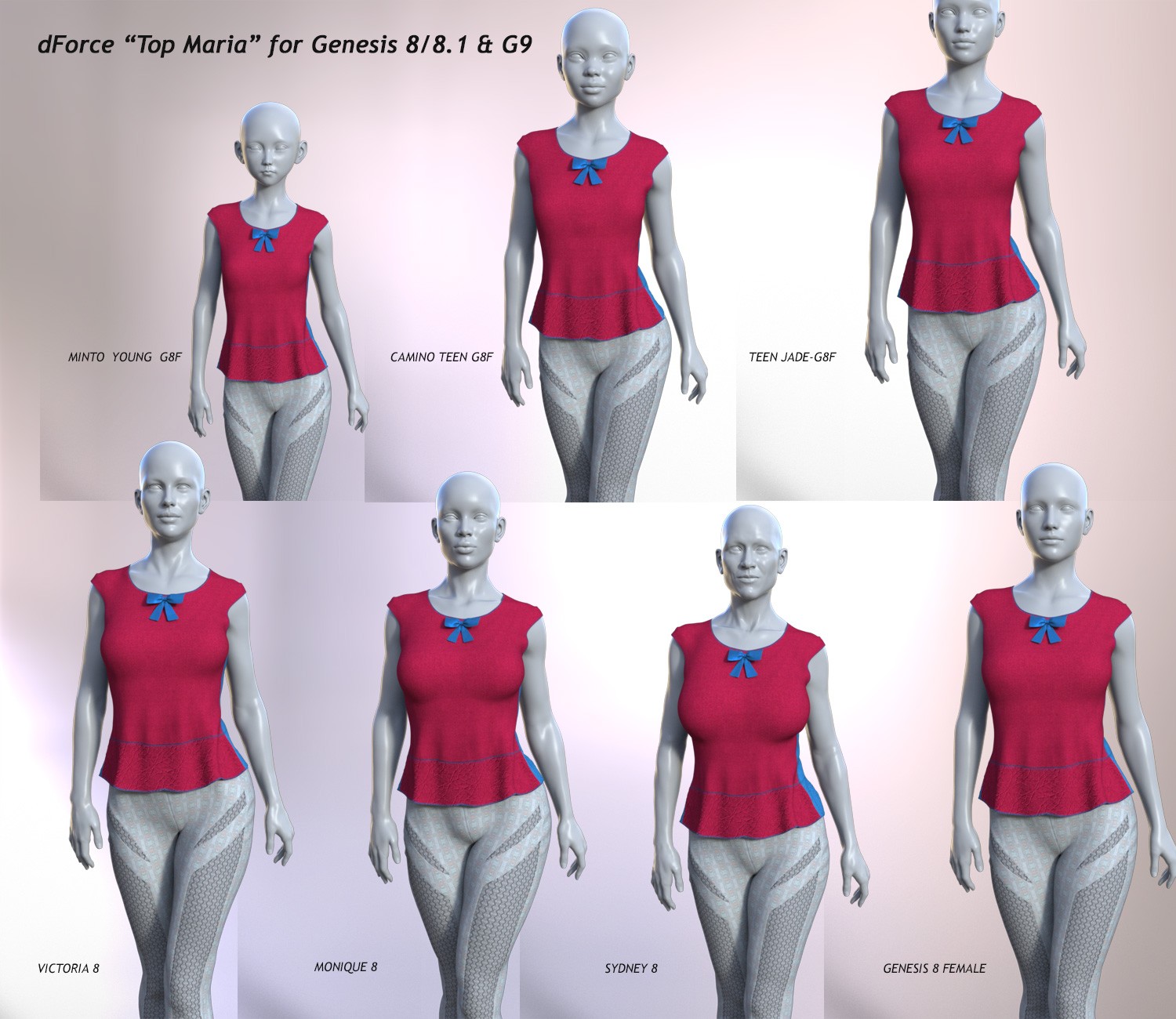 dForce Top-Maria for G8F/8.1/G9 by N/A