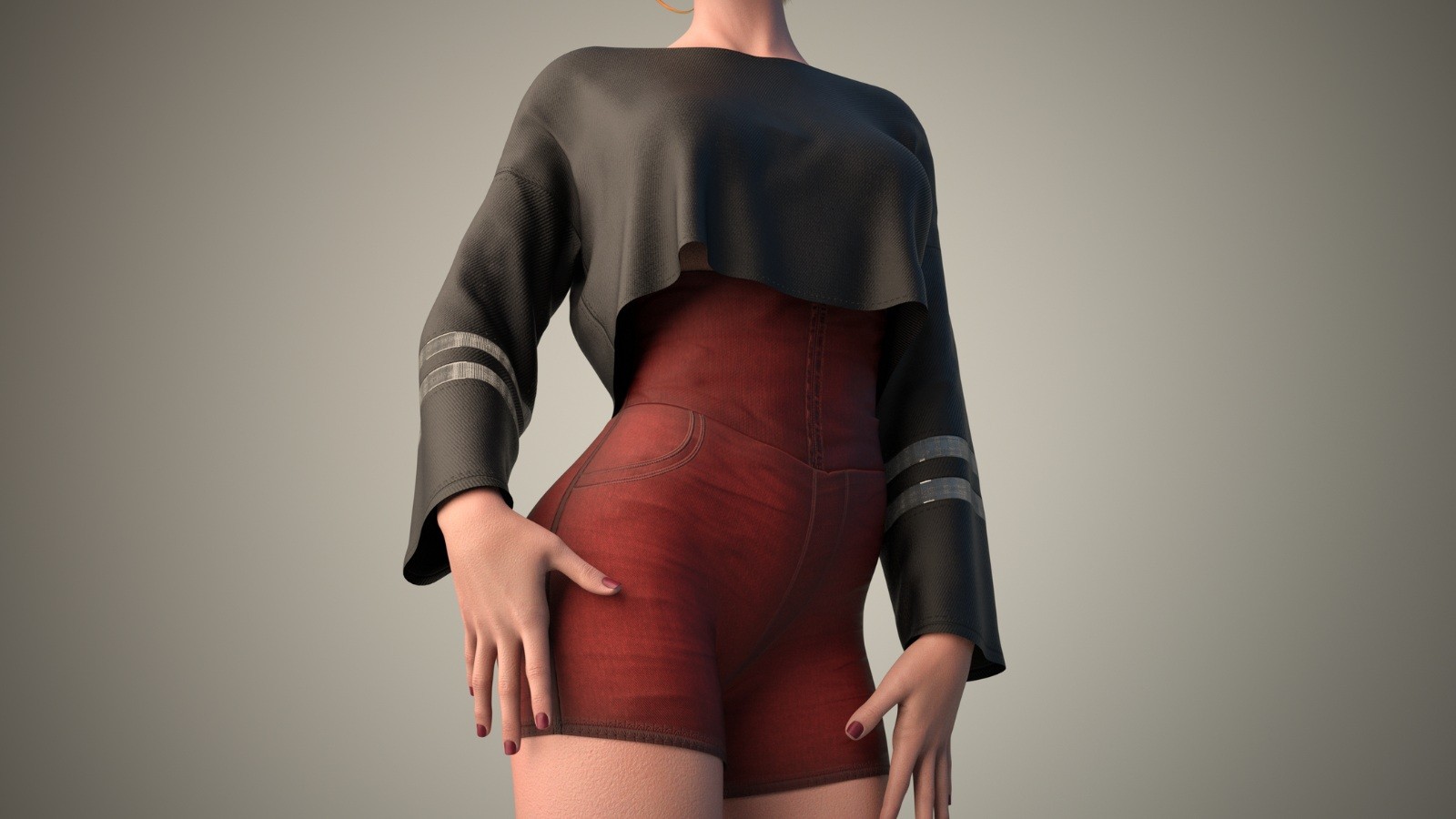 dForce High-Waist Shorts for Genesis 8 / 8.1 Female by N/A