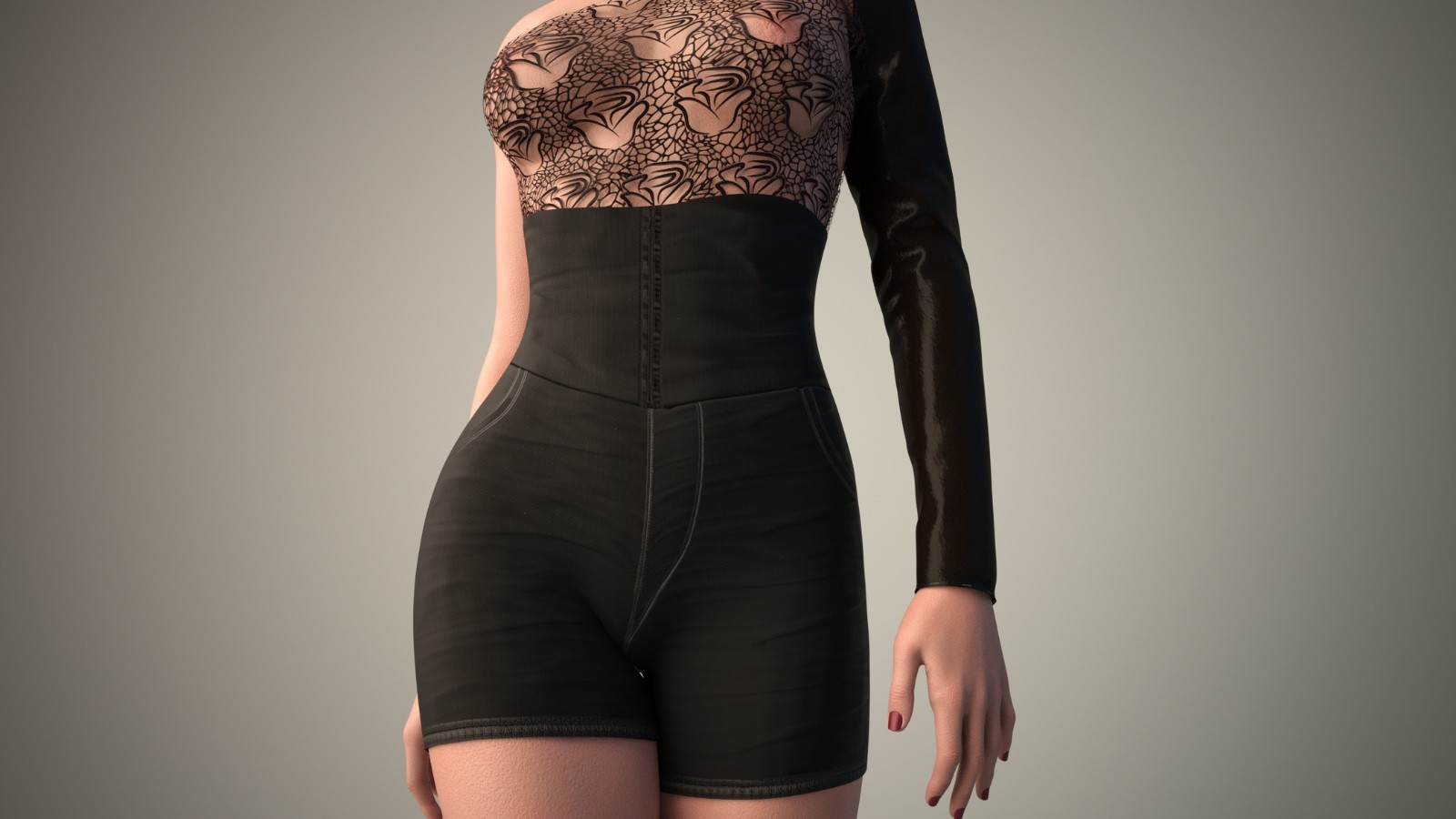 dForce High-Waist Shorts for Genesis 8 / 8.1 Female by N/A