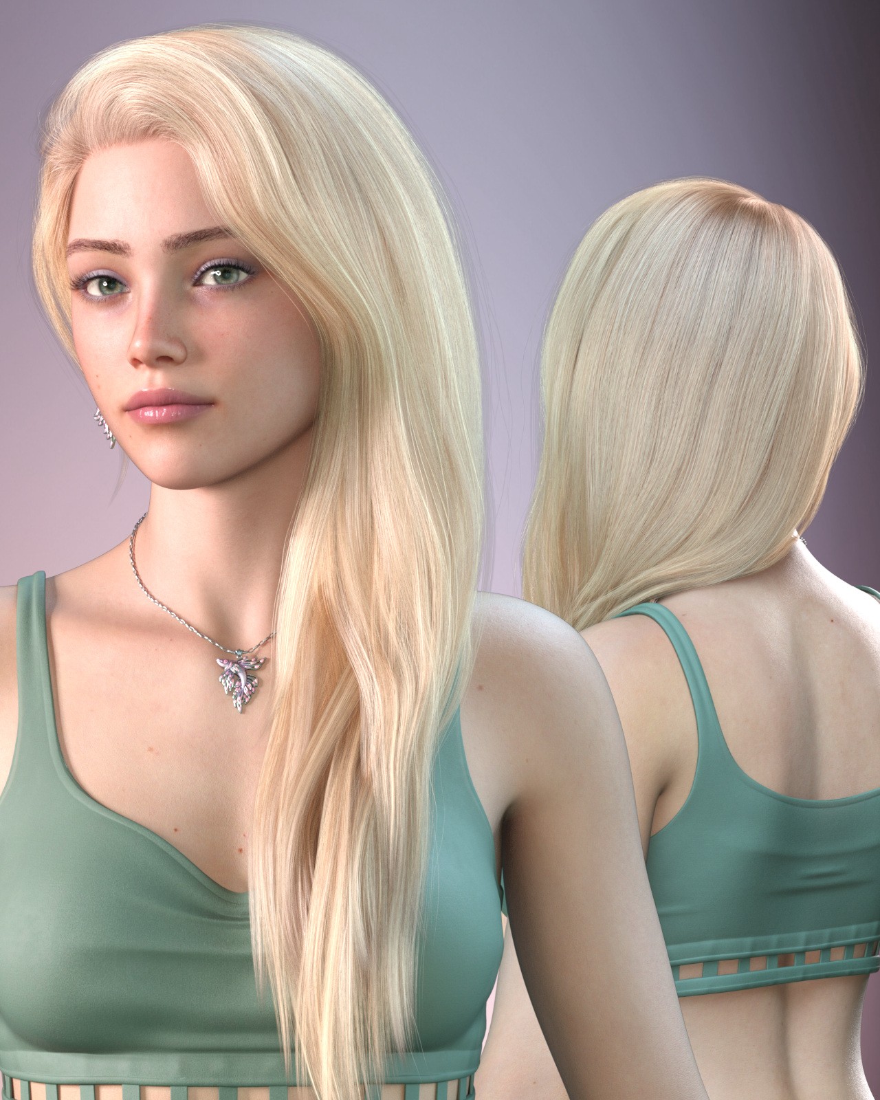 ALO Sannie Hair for Genesis 9 by N/A