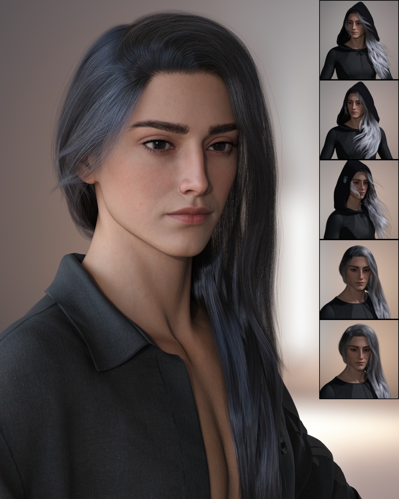 ALO Sannie Hair for Genesis 9 by N/A