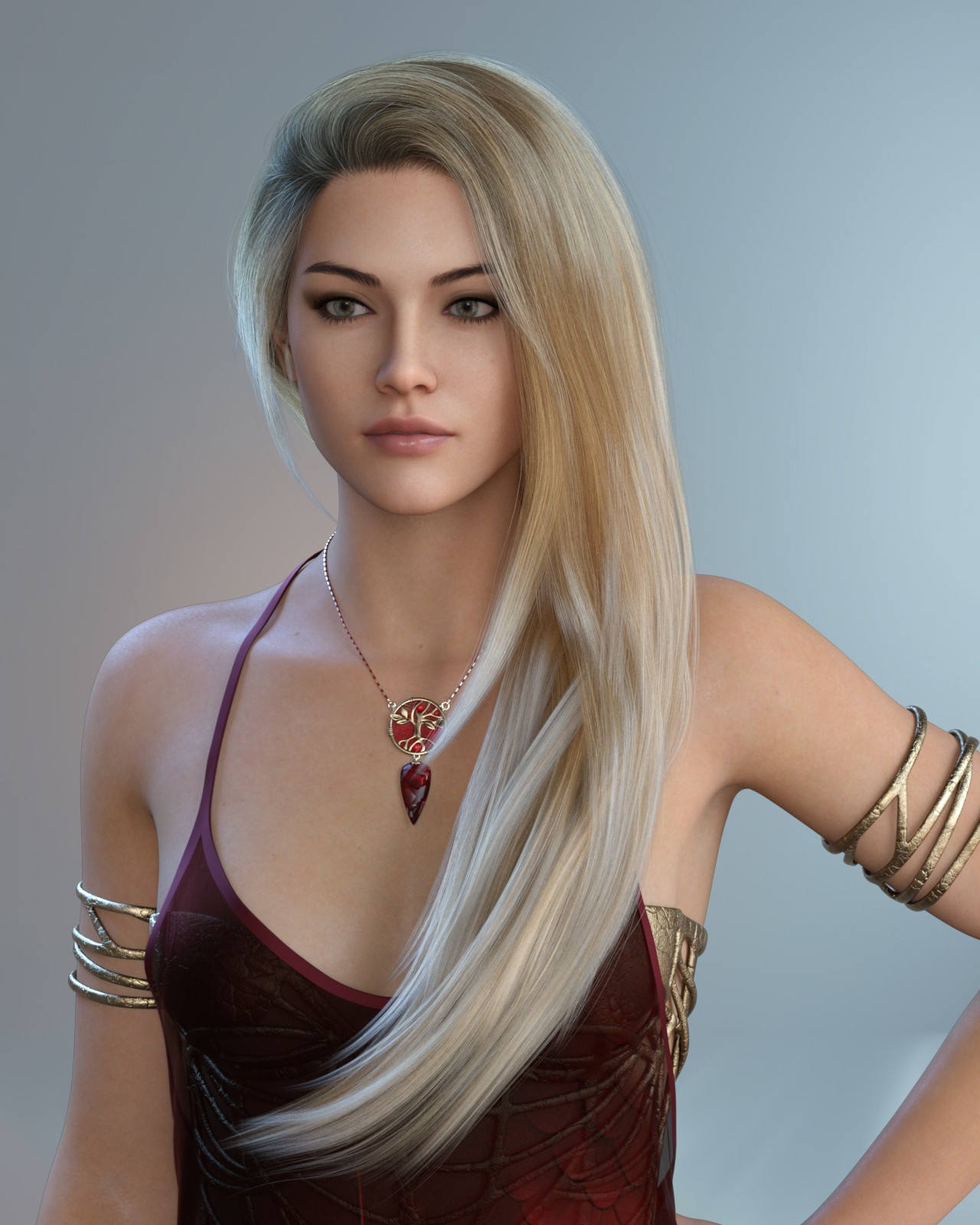ALO Sannie Hair for Genesis 9 by N/A