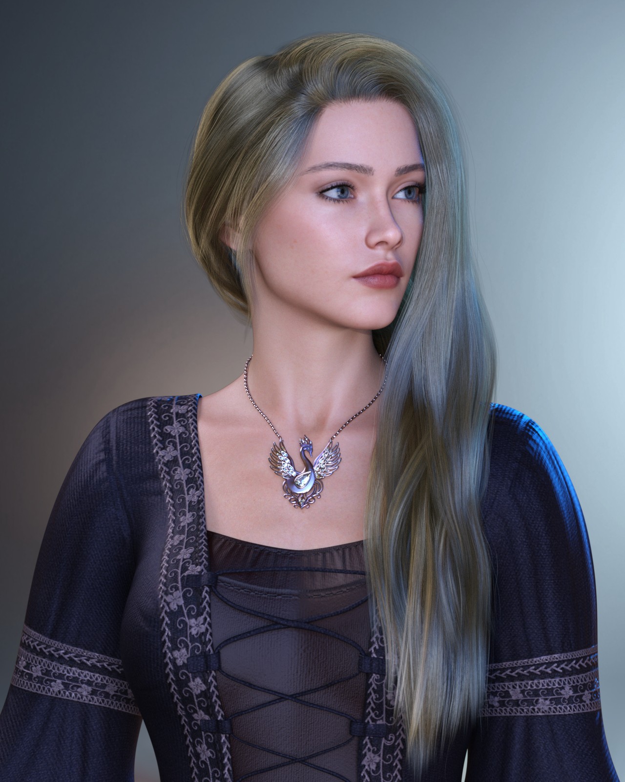 ALO Sannie Hair for Genesis 9 by N/A