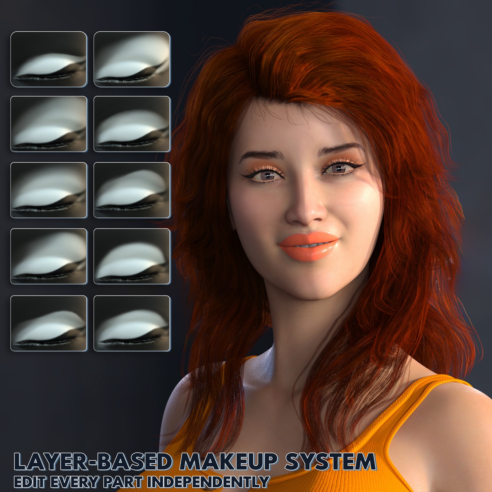DD Makeup Editor – Iray PBR Skin Makeup Tool for Genesis 8 Female by N/A