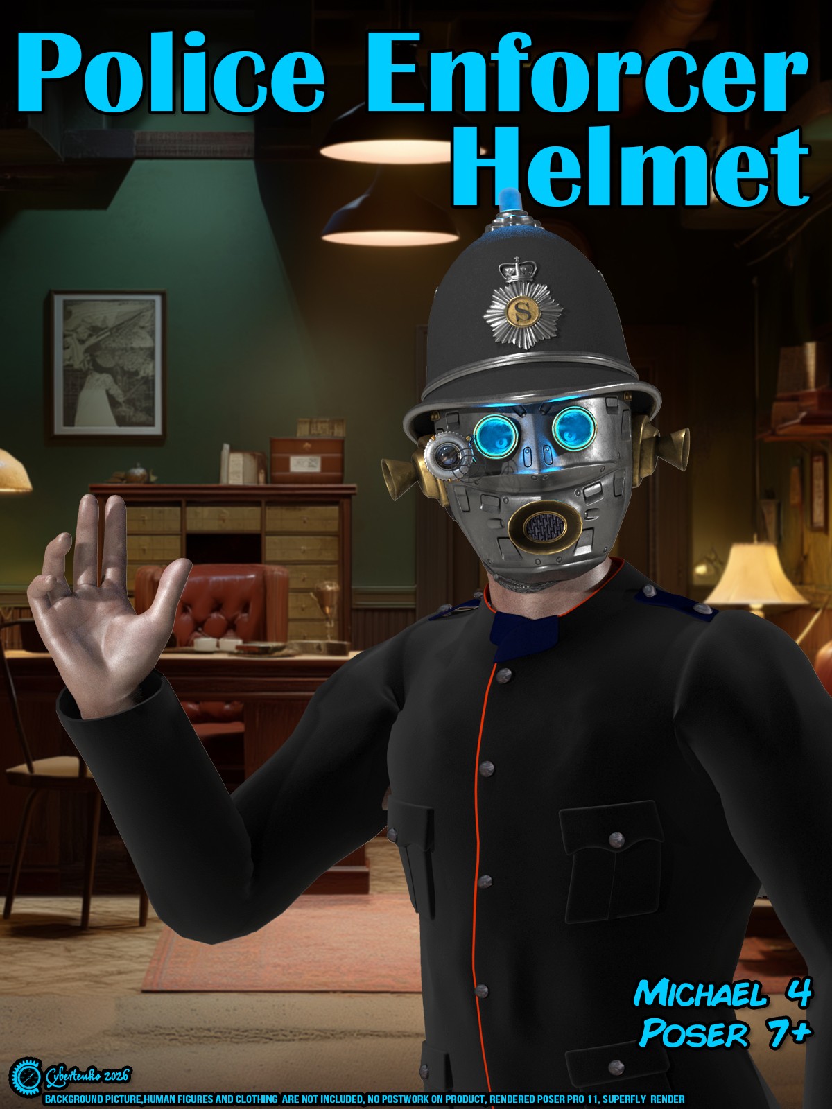 Police Enforcer Helmet for Poser by N/A