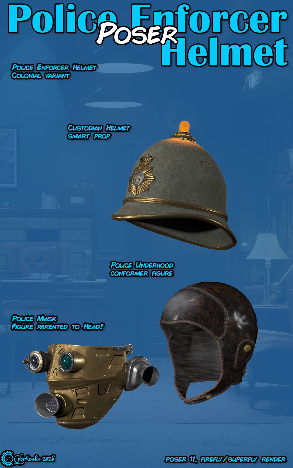 Police Enforcer Helmet for Poser by N/A