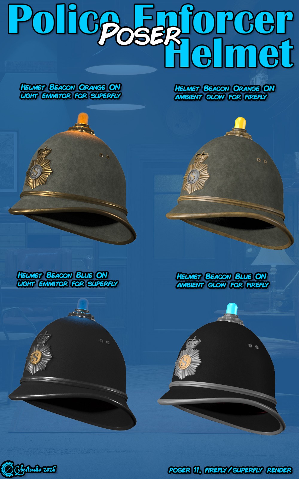 Police Enforcer Helmet for Poser by N/A